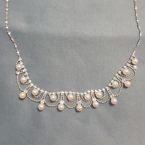 Faux pearl necklace